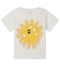 Stella McCartney Kids Stuttermabolur - Hvítt/Gult M. Sun