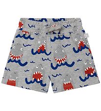 Stella McCartney Kids Sweat Shorts - Grey Melange w. Sharks