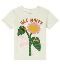 Stella McCartney Kids Stuttermabolur - Hvítt M. Blóm