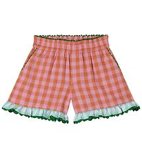 Stella McCartney Kids Shorts - Pink/Orange checked w. Green