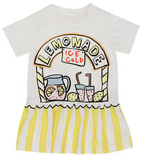 Stella McCartney Kids Kleid - Wei/Gelb m. Limonade