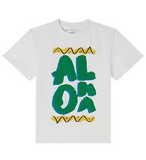 Stella McCartney Kids Stuttermabolur - Hvítt/Grænt M. Prentað