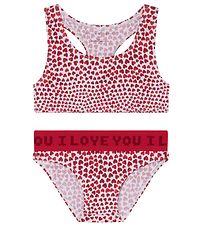 Stella McCartney Kids Bikini - UV50+ - Wit/Rood m. Harten