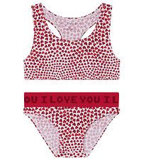Stella McCartney Kids Bikini - UV50+ - Weiß/Rot m. Herzen