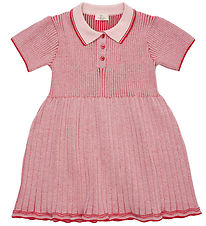Copenhagen Colors Dress - Rib - Knitted - Dusty Rose/Red Comb.