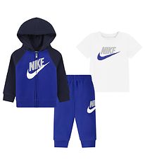 Nike Sweat Set - Cardigan/Sweatpants/T-shirt - Game Royal
