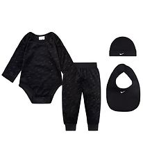 Nike Gift Box - Bodysuit l/s/Beanie/Bib/Trousers - Black