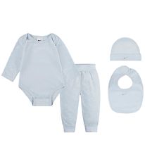 Nike Gift Box - Bodysuit l/s/Beanie/Bib/Trousers - Blue Tint