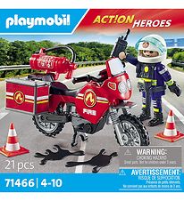 Playmobil Action Heroes - Brandweerwagen op de plaats van het on