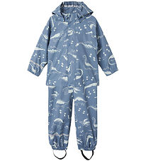 Name It Rainwear w. Suspenders - PU - NmmDry10 - Coronet Blue w.