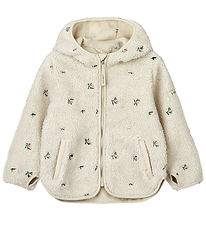 Liewood Fleece Jacket - Mara - Peach/Sandy Embroidery