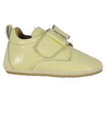 Wheat Slippers - Bow - Patent shoes w. Bow - Lemon