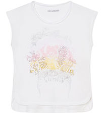 Zadig & Voltaire T-Shirt - Angel - Blanc av. Imprim/Strass
