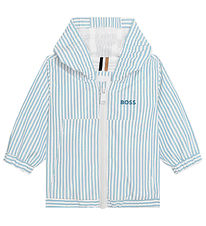 BOSS Veste - Bleu Clair/Blanc  Rayures