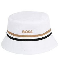 BOSS Bucket Hat - Vndbar - Vit/Brun