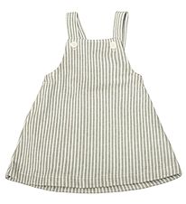 Joha Dress - Pinafore - Dusty Green/White Striped
