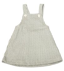 Joha Jurk - Pinafore - Dusty Groen/Wit Gestreept