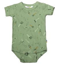 Joha Romper s/s - Bamboe - Lichtgroen m. Gereedschap