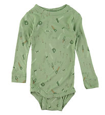 Joha Romper l/s - Bamboe - Lichtgroen m. Gereedschap