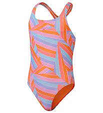 Speedo Swimsuit - Printed Medalist - Orange/Blue