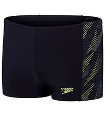 Speedo Swim Trunks - Hyperboom Panel Aqua Short - Black/Yellow