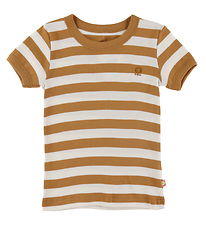 Katvig T-Shirt - Marron/Blanc Rayures