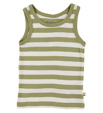 Katvig Undershirt - Green/White Striped