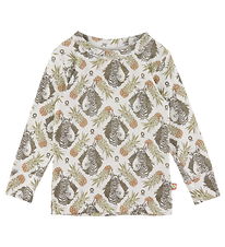 Katvig Blouse - White w. Tropical Print