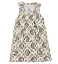 Katvig Dress - White w. Tropical Print