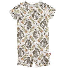 Katvig Summer Romper - White w. Tropical Pattern