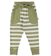 Katvig Trousers - Green/White Striped