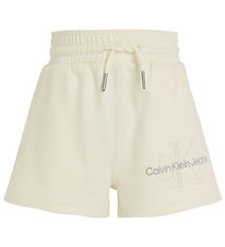 Calvin Klein Shorts - Monogramm-Logo - Papyrus