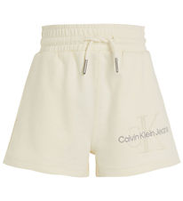 Calvin Klein Stuttbuxur - Einrit Lógó - Papýrus