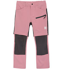Color Kids Trousers - Stretch w. Zip Off - Foxglove
