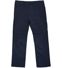 Color Kids Trousers - w. Zip Off - Total Eclipse