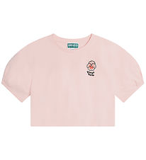 Kenzo T-shirt - Cropped - Veiled Pink w. Flower