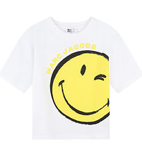 Little Marc Jacobs T-paita - Valkoinen/Keltainen M. Smiley