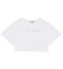 Little Marc Jacobs T-shirt - Cropped - White w. Silver