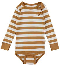 Katvig Bodysuit l/s - Brown/White Striped