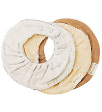 Fabelab Bibs - Ruffle - 3-Pack - Wheat Mix