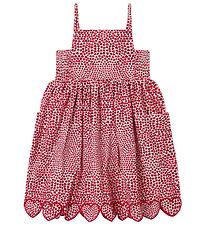 Stella McCartney Kids Jurk - Wit/Rood m. Harten