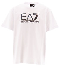 EA7 T-Shirt - Wit/Multicolour m. Logo
