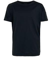 Emporio Armani Stuttermabolur - Dökkblátt M. Lógó röndótt