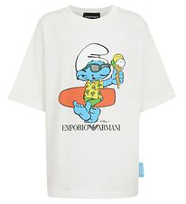 Emporio Armani T-shirt - White w. Smurf