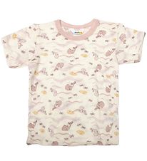 Joha T-skjorte - Ull - Off White/Støvet Roa m. Hval