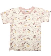 Joha T-Shirt - Wol - Off White/Dusty Roze m. Walvis