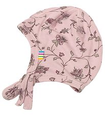Joha Baby Hat - Bamboo - Dusty Pink w. Flowers