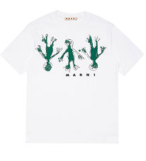 Marni T-Shirt - Blanc/Vert