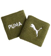 Puma Sweatband - 2-Pack - Army Green w. Logo