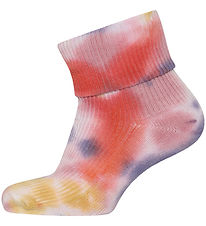 Melton Socks - Rib - Hot Coral